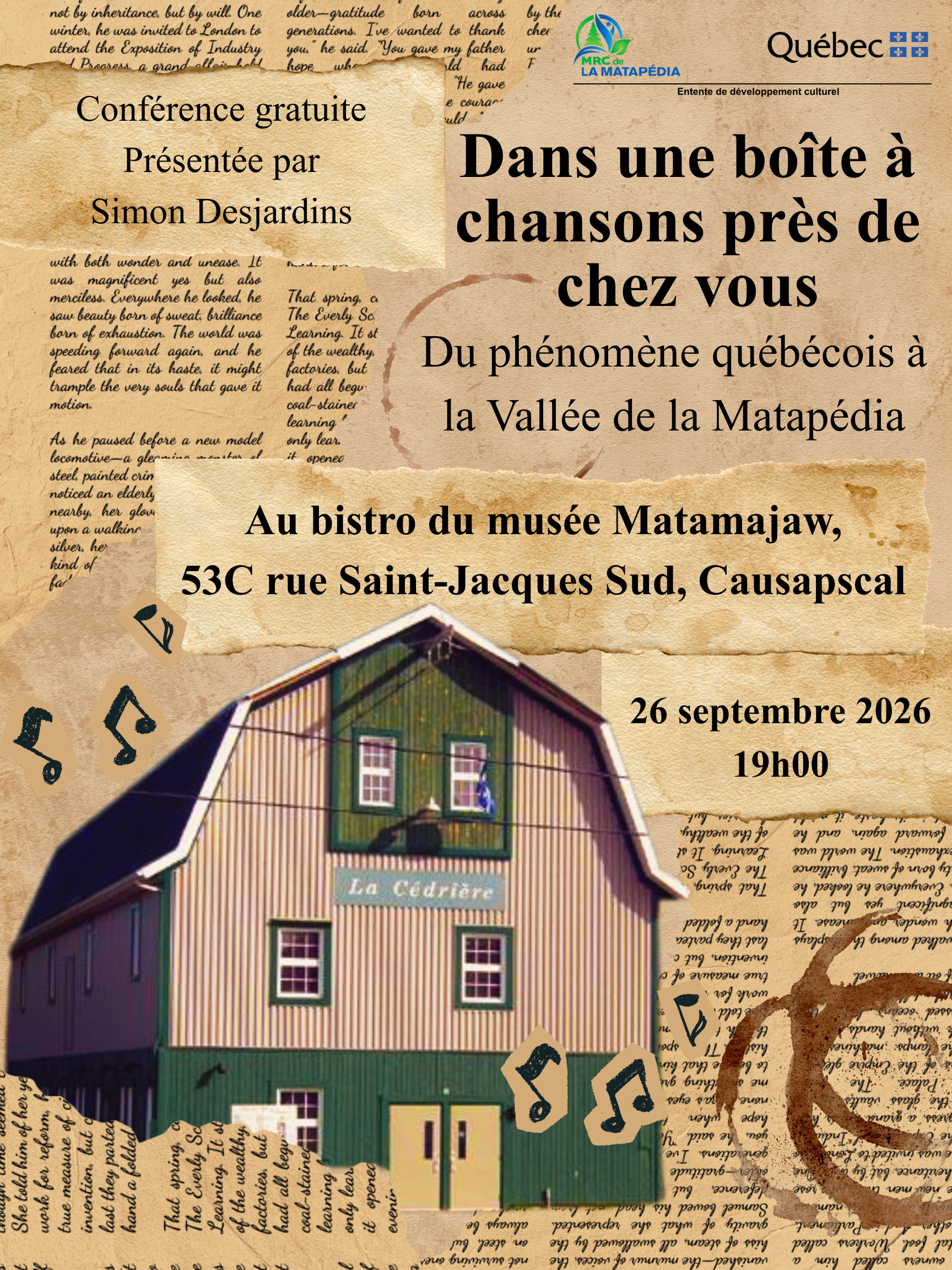 Conférence sur les boites à chanson