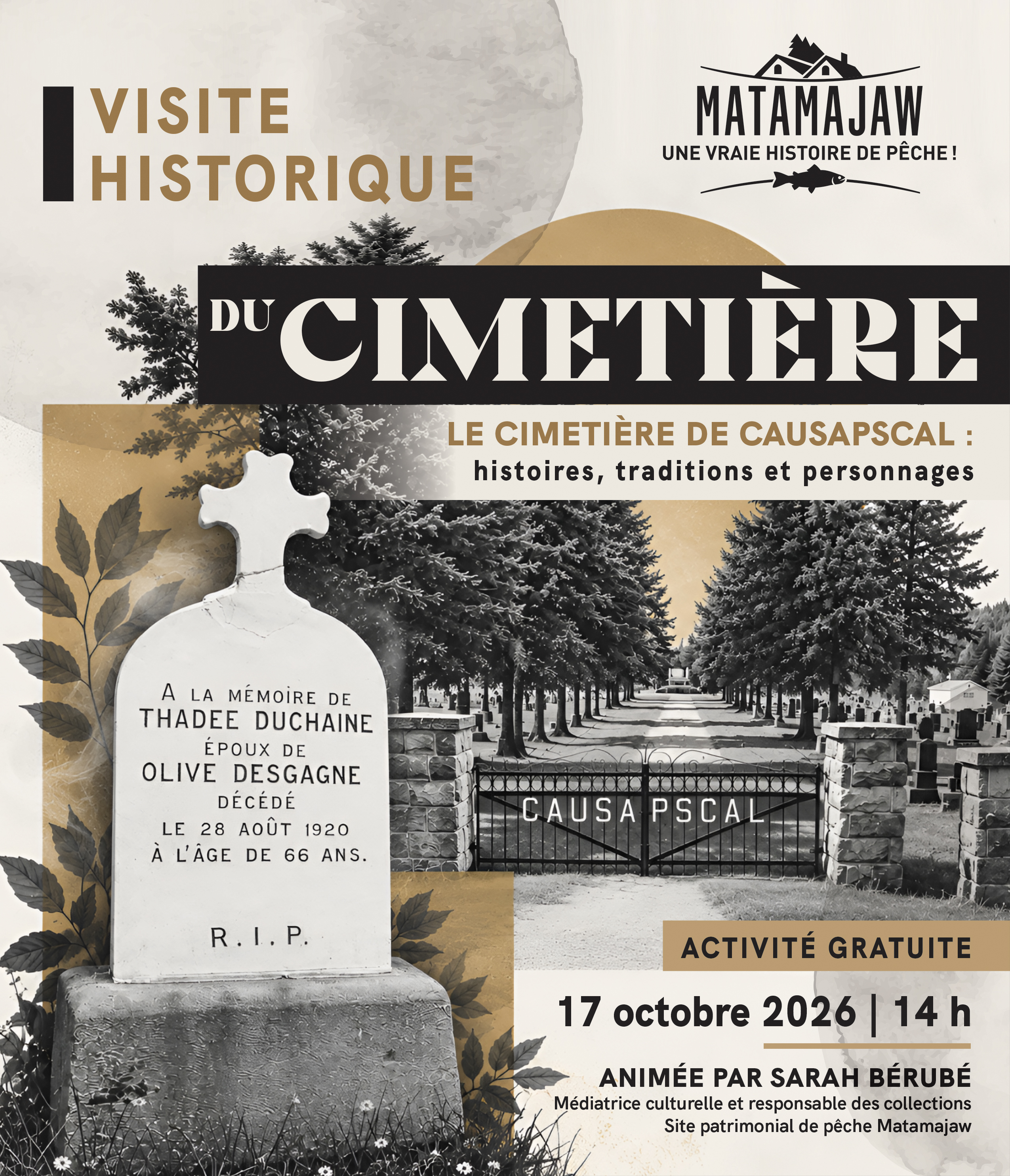 Visite du cimetière de Causapscal
